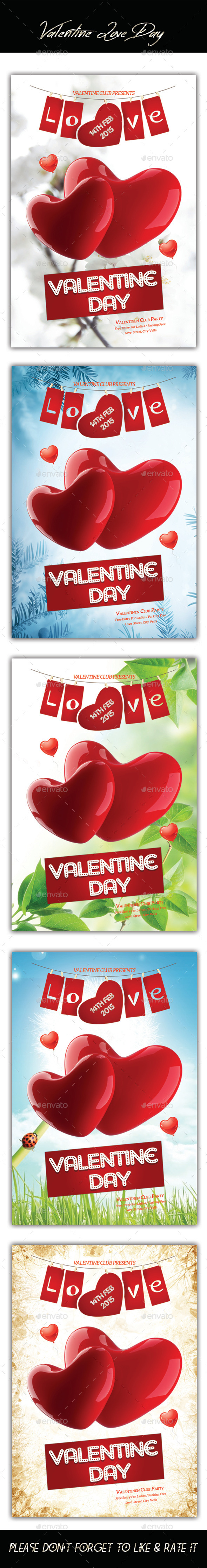 Valentines Love Day Flyer - Flyers Print Templates