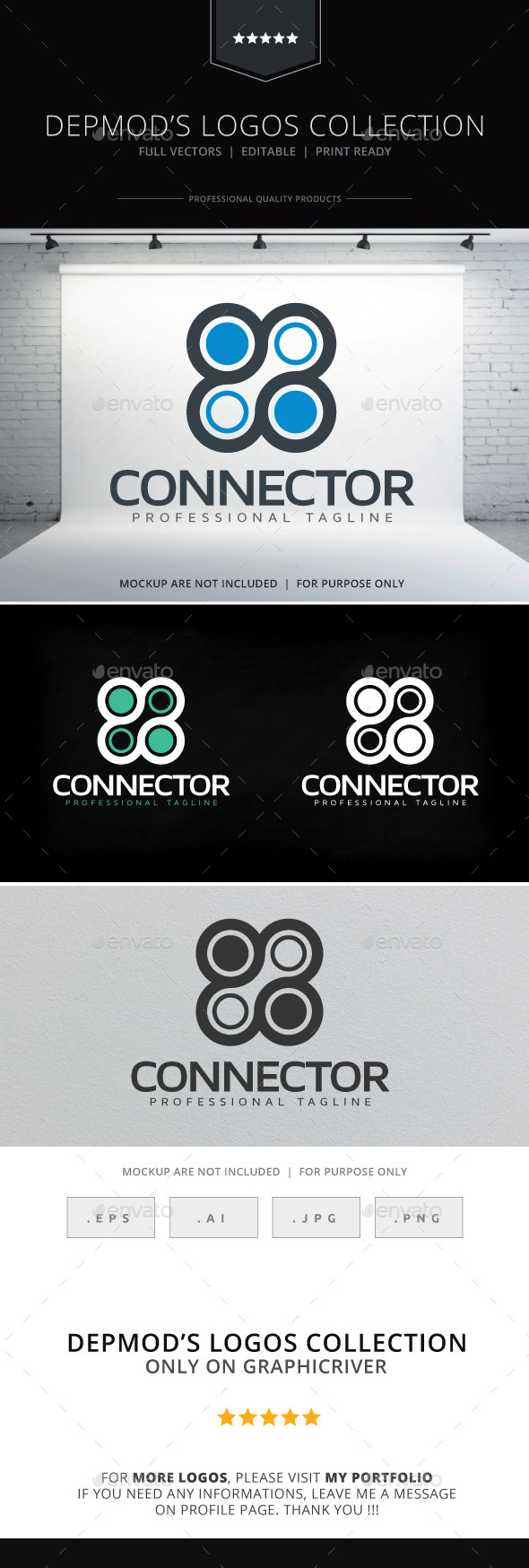 Connector Logo - Vector Abstract