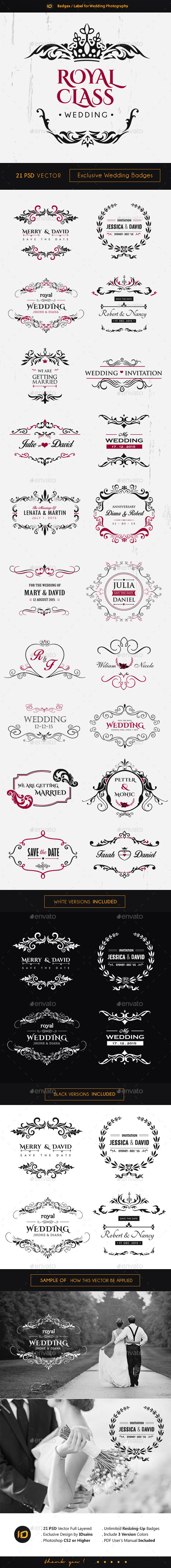 21 Premium Wedding Badges - Badges & Stickers Web Elements