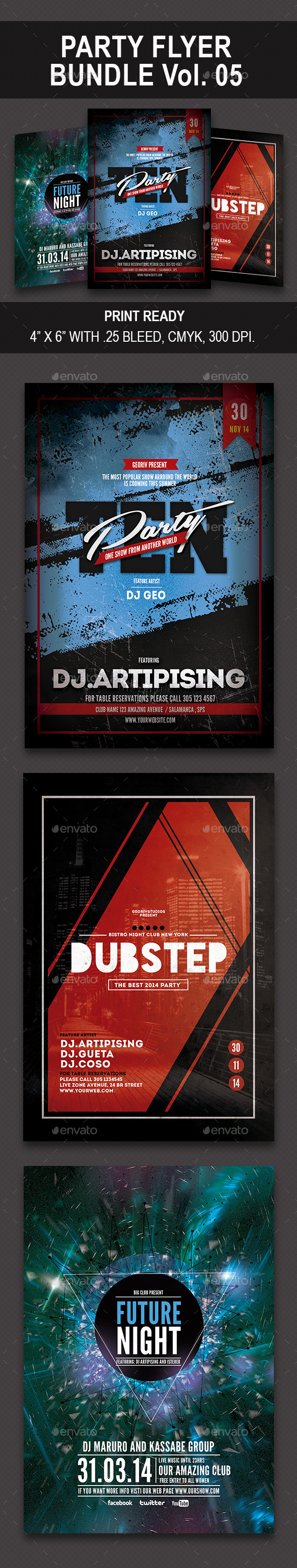 Party Flyer Bundle 05 - Certificates Stationery