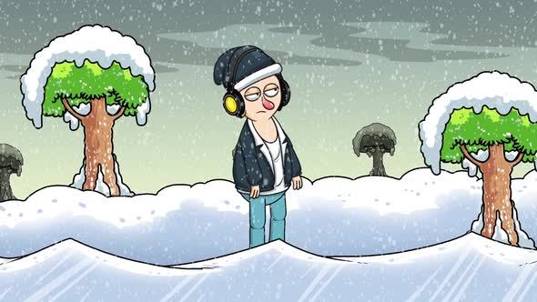 Cartoon Snowy Day alt