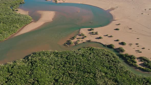 Cossack Wetlands and Coastline, Western Australia 4K Aerial Drone