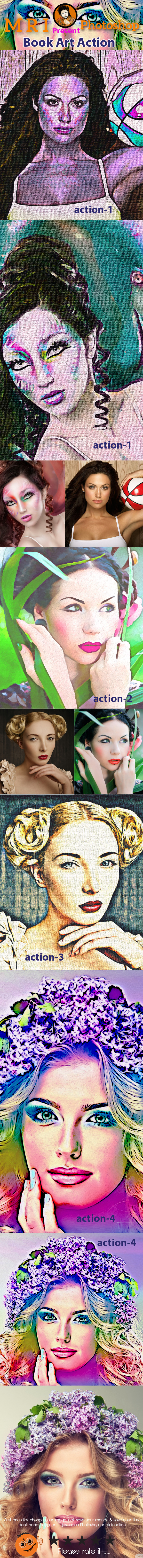 Book Art Action - Actions Photoshop