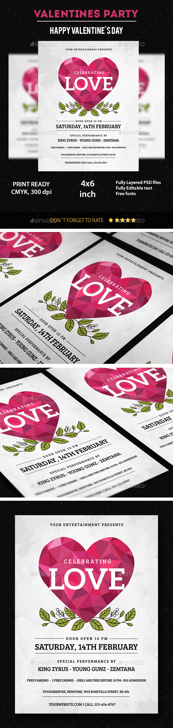 Valentine White Party Flyer - Clubs & Parties Events
