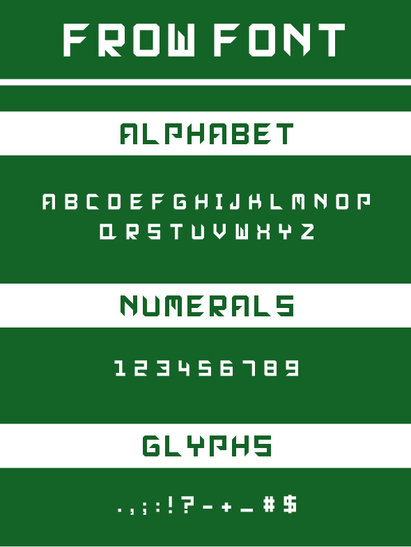 FROW Font - Futuristic Decorative