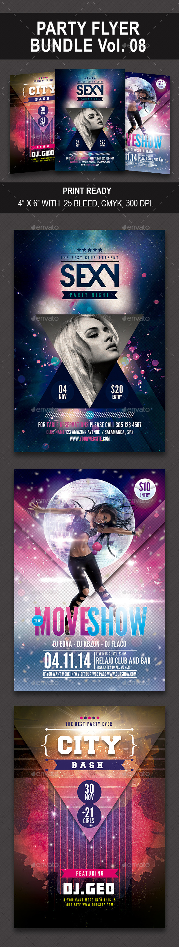 Party Flyer Bundle 08 - Events Flyers