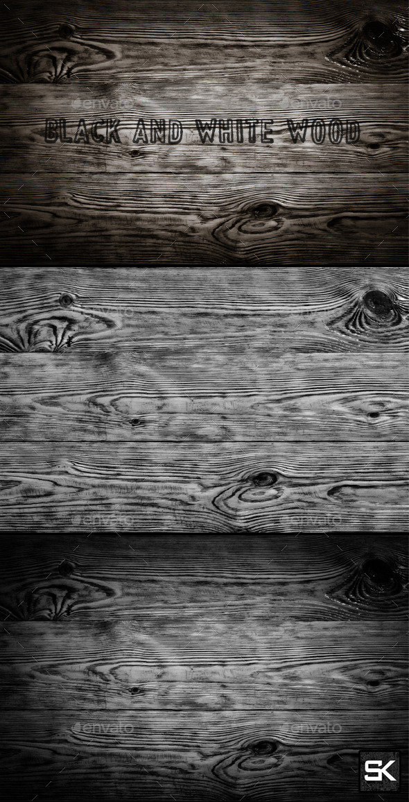 Black And White Wood - Wood Textures