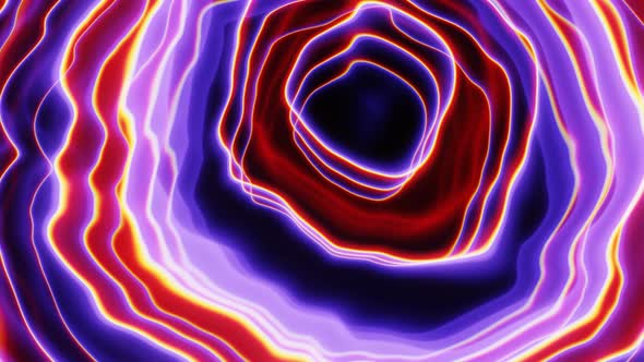 Pulsating Curved Multicolored Hole, Motion Graphics | VideoHive