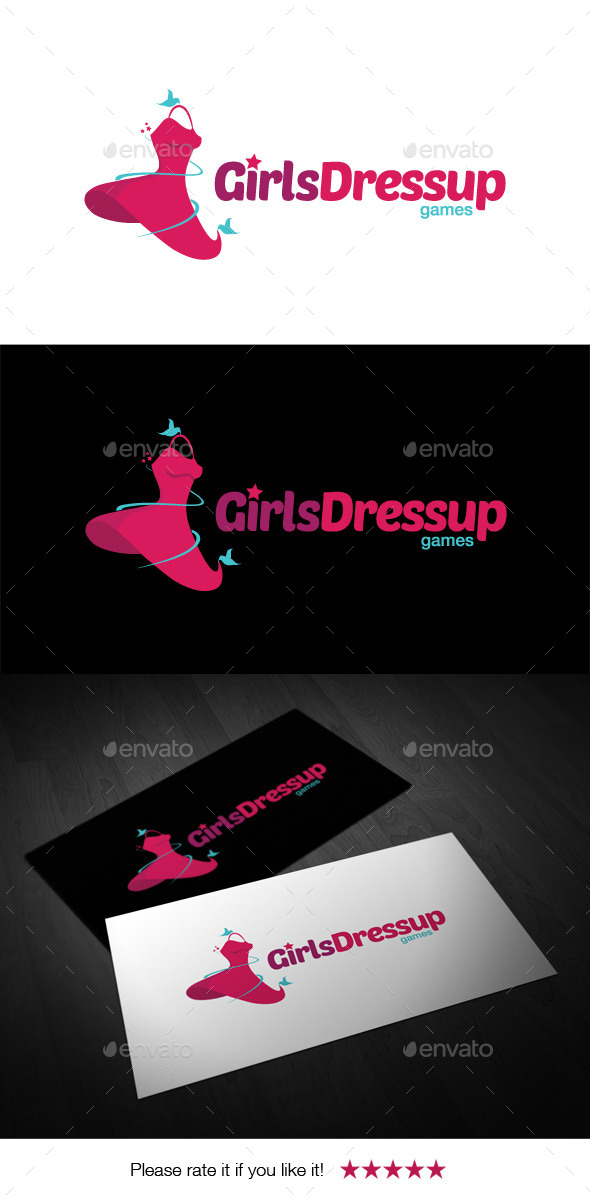 Girls Dressup Games Logo - Objects Logo Templates