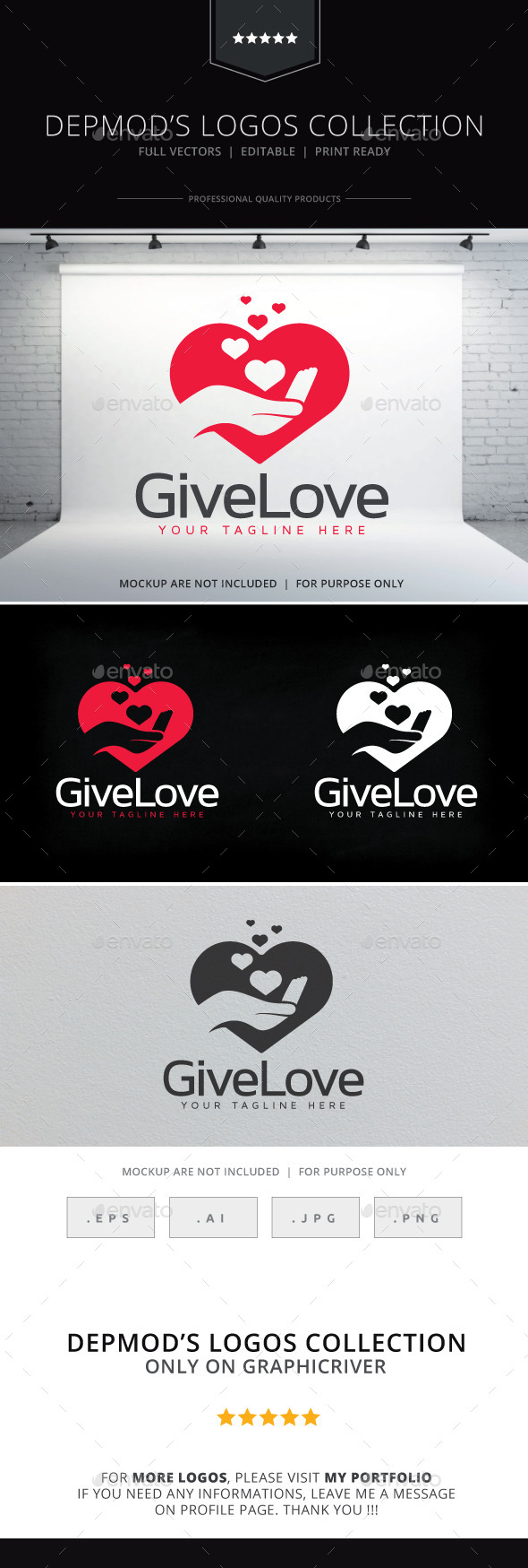 Give Love Logo - Symbols Logo Templates