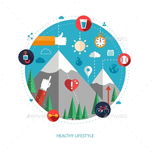 Set of Sport and Fitness Icons for Health Lifestyle