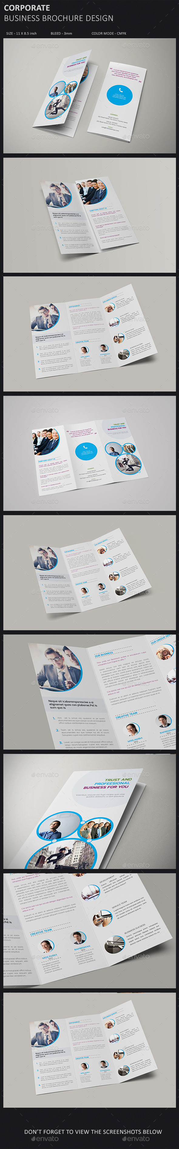 Corporate Tri-fold Brochure Template - Corporate Brochures
