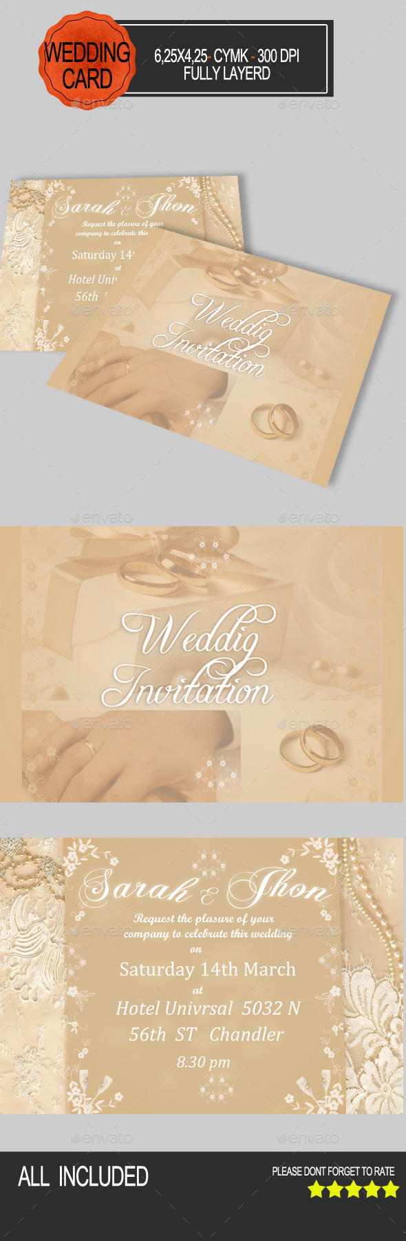 Elegant Wedding Card Invitation