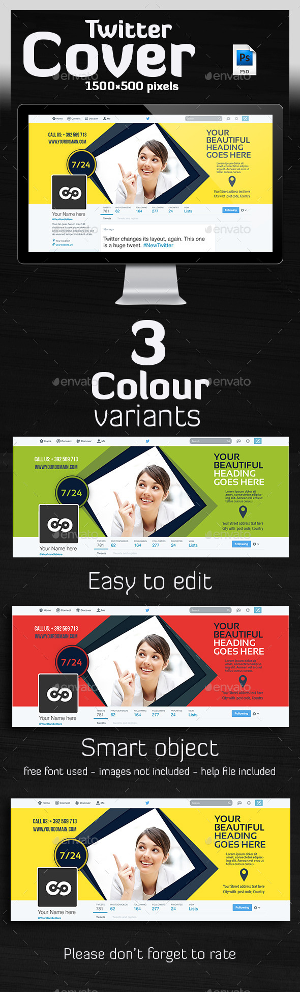 Multipurpose Twitter Header - Twitter Social Media