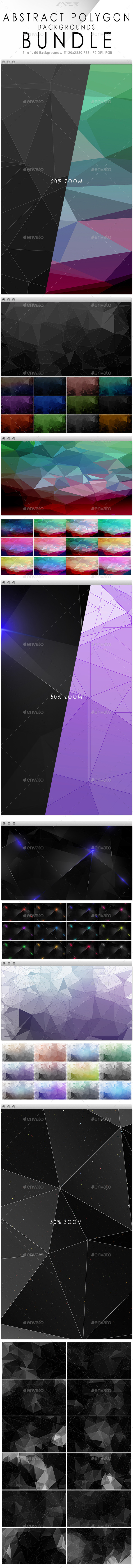 Abstract Polygon Backgrounds Bundle - Abstract Backgrounds