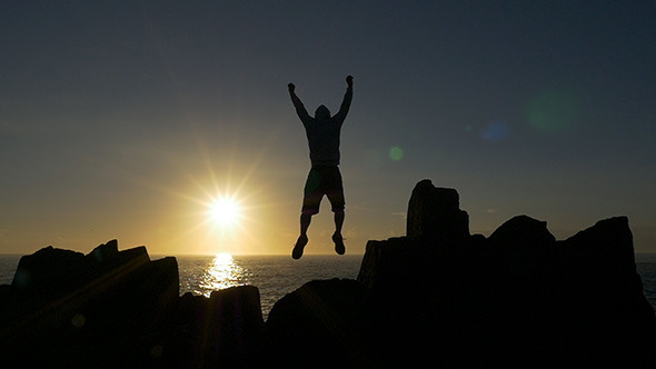 Jumping for Joy at Sunrise