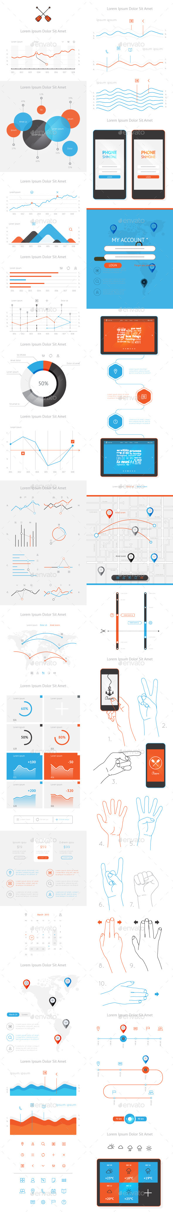 vector elements of infographics and user interface - Infographics