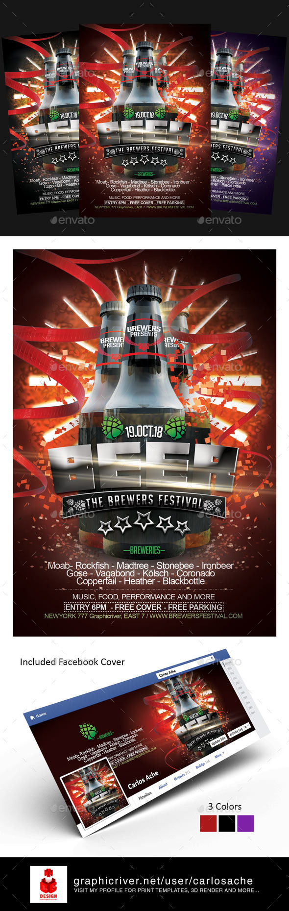 Beer Flyer Template - Clubs & Parties Events