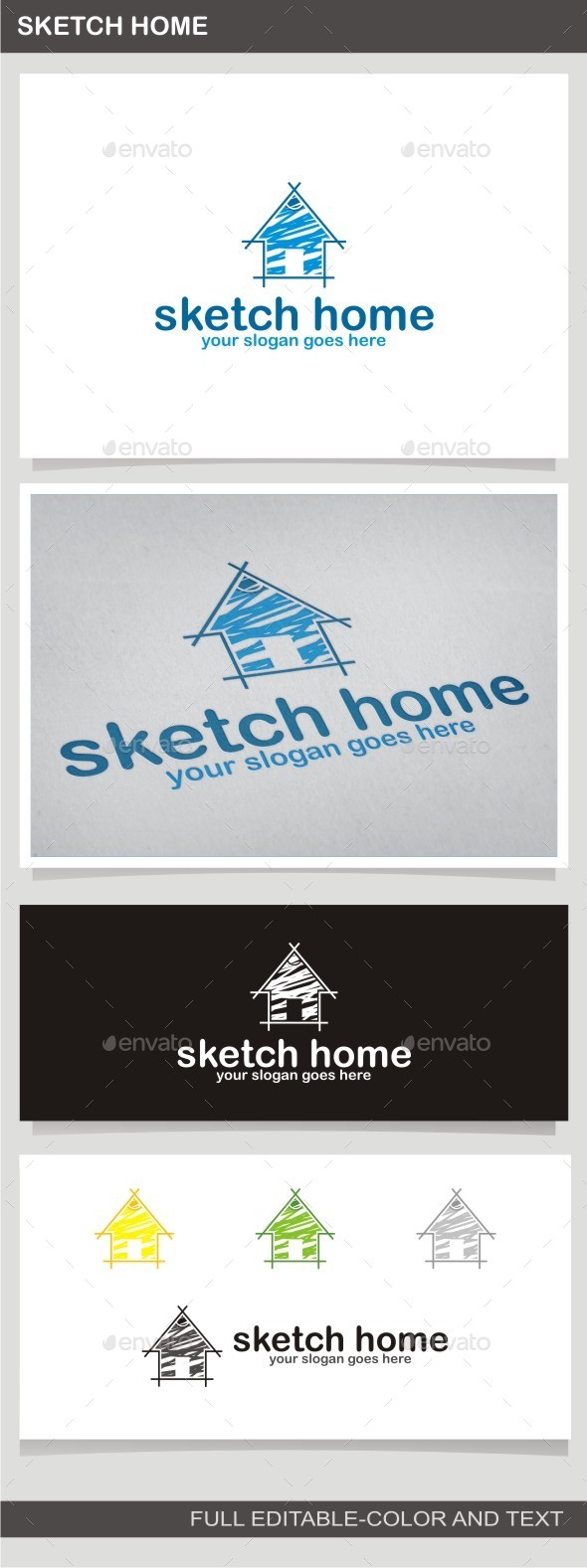 Sketch Home - Buildings Logo Templates
