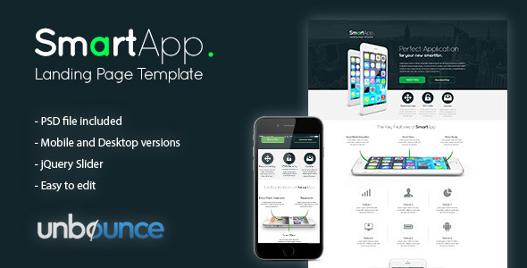 SmartApp - Unbounce - ThemeForest 10068780