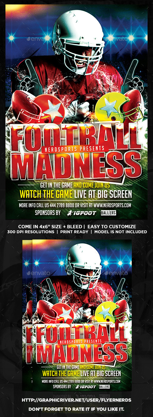 Football Madness 2K15 Sports Flyer - Sports Events