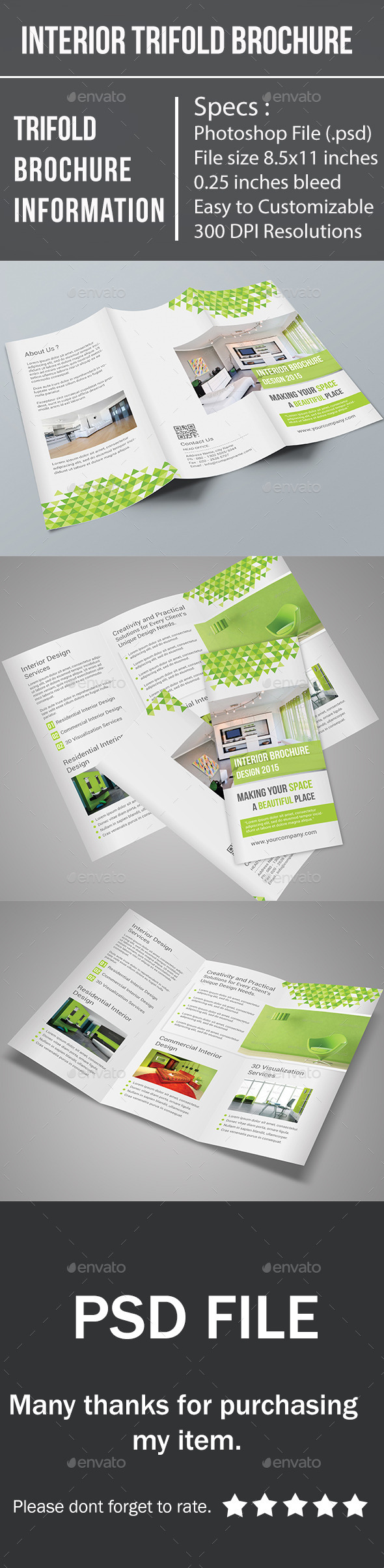 Interior Trifold Brochure - Corporate Brochures