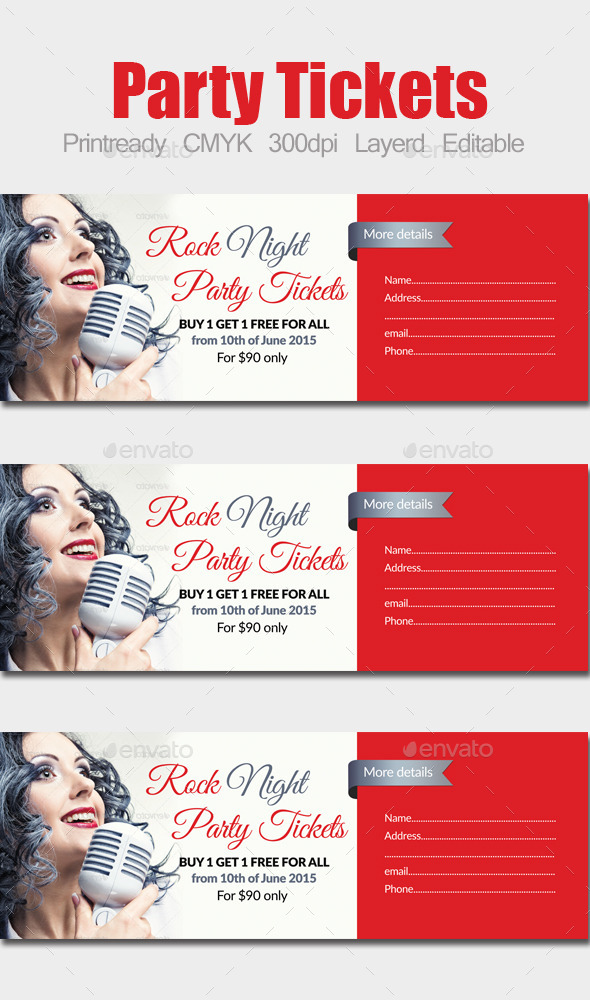 Concert / Party Ticket - Holiday Greeting Cards