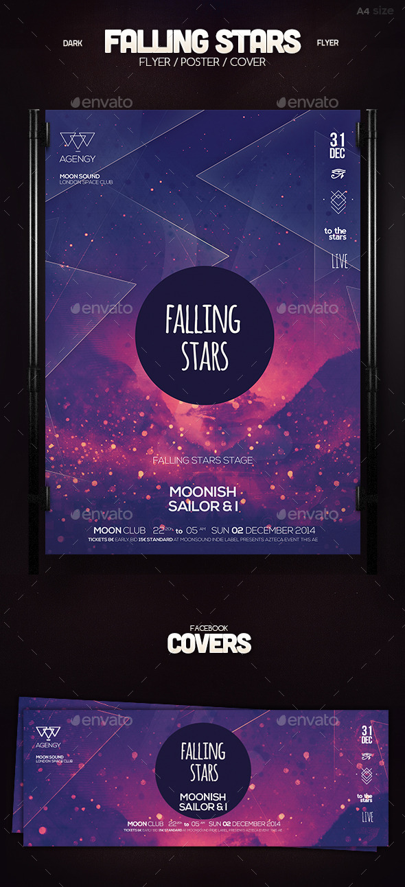 Falling Stars Poster - Clubs & Parties Events