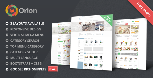 Orion - Mega Shop Responsive Magento Theme - Shopping Magento