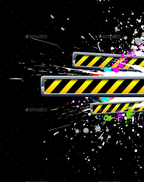 Industrial Background with Grunge Splash - Industries Business