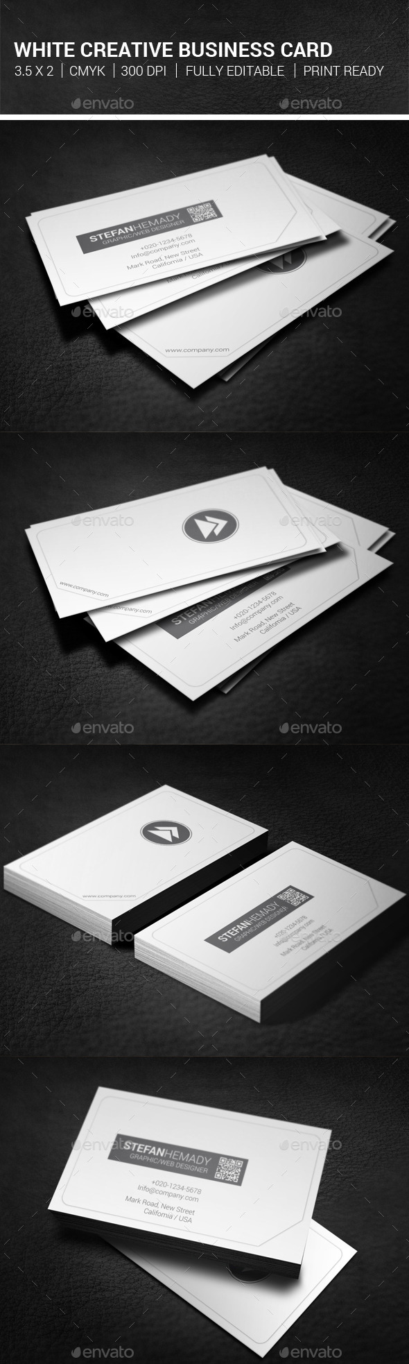 White Creative Business Card - Creative Business Cards