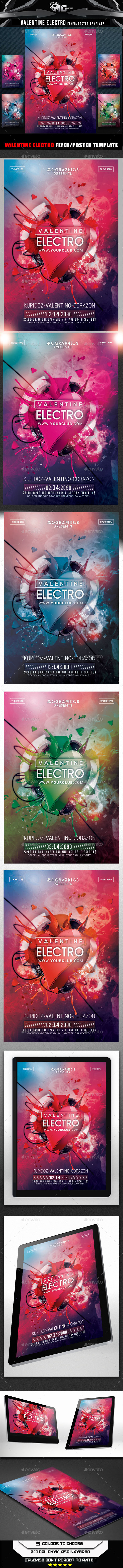 Valentine Electro Flyer Template