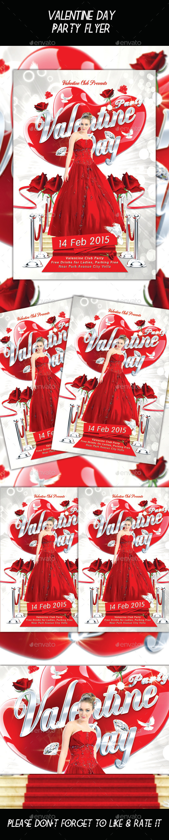 Valentines Day Party Flyer - Flyers Print Templates