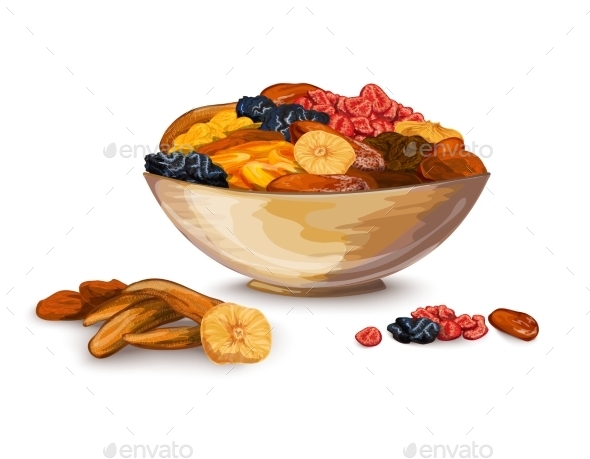 Dried Fruits Composition