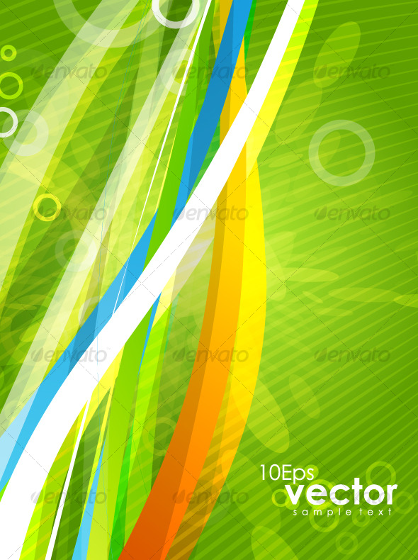 Colorful wavy abstract background - Backgrounds Decorative