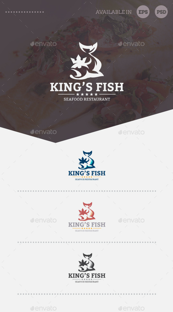 King's Fish Logo Template - Animals Logo Templates