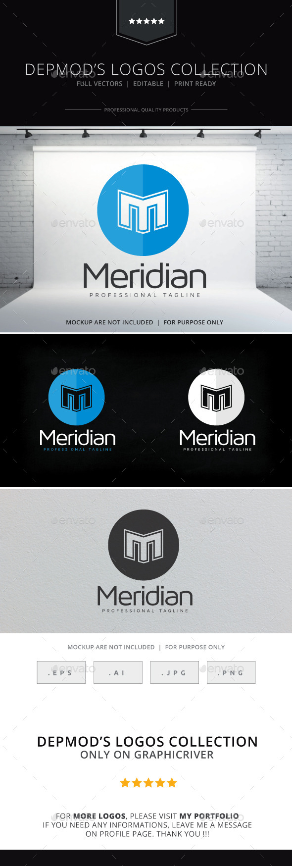 Meridian Logo - Letters Logo Templates