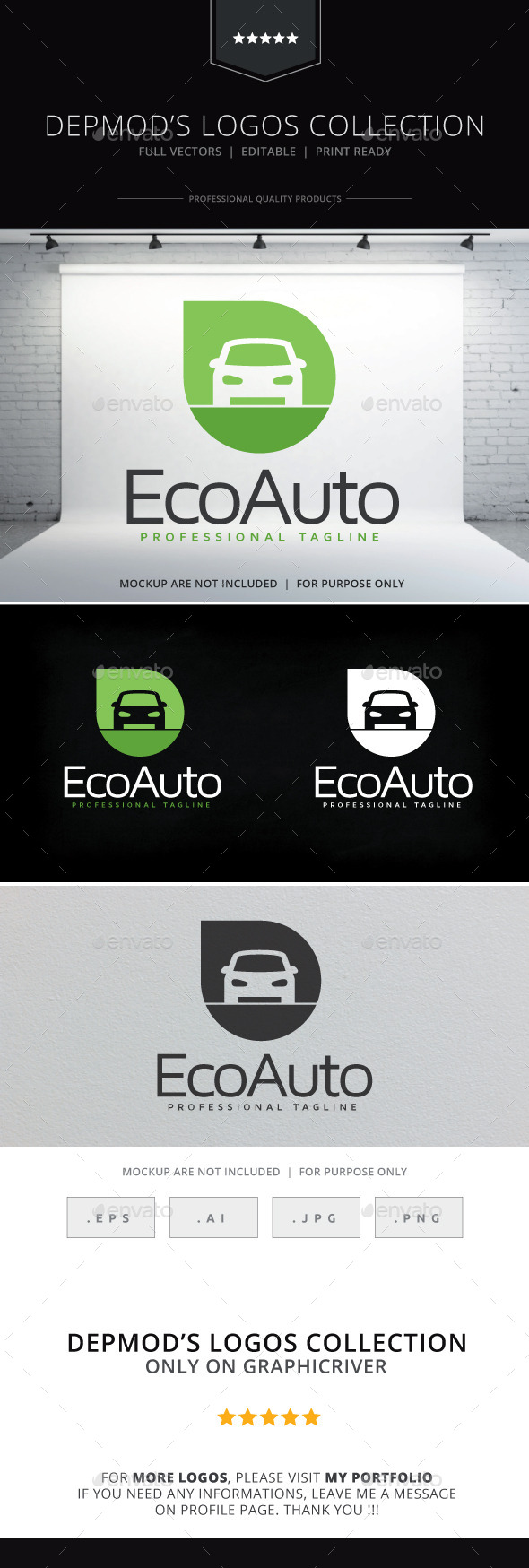 Eco Auto Logo - Objects Logo Templates