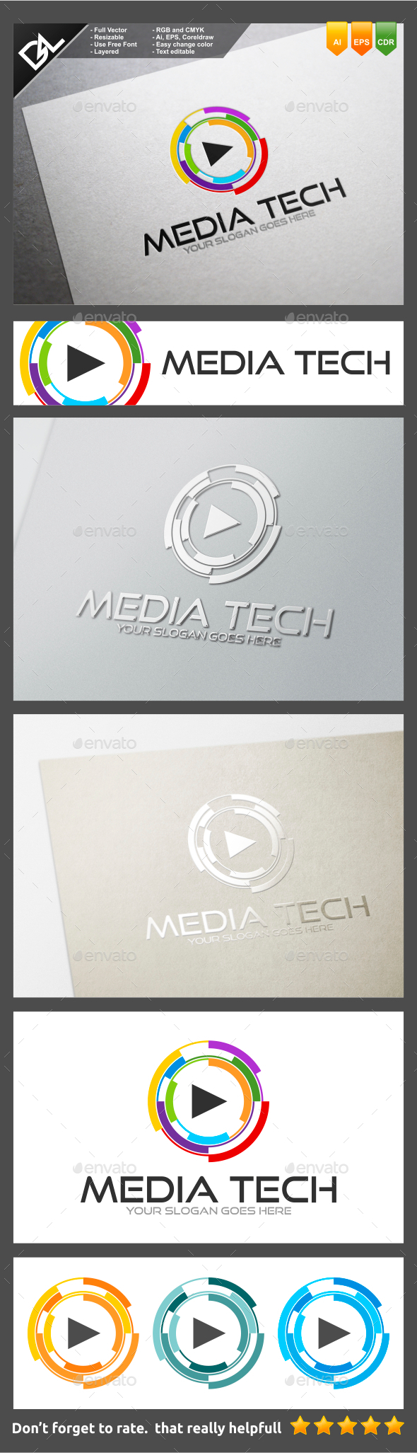 Media Tech - Symbols Logo Templates