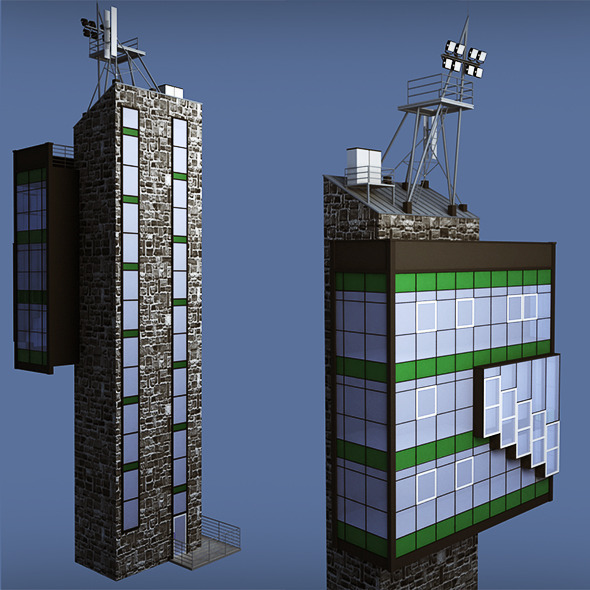 Industrial glass tower - 3Docean 10141583