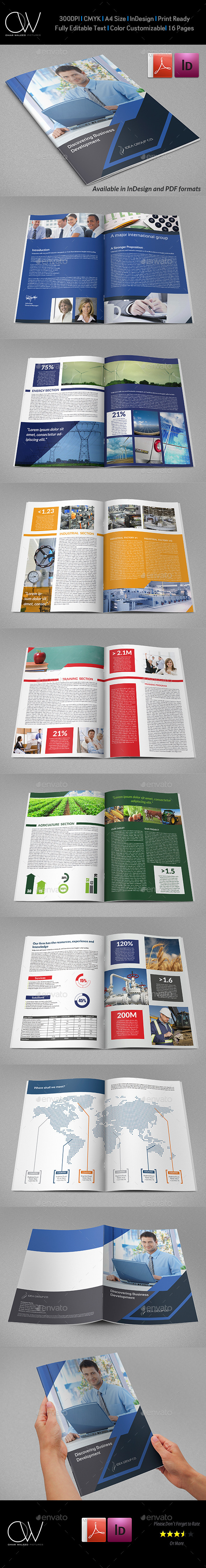 Corporate Brochure Template Vol.40 -16 Pages - Brochures Print Templates