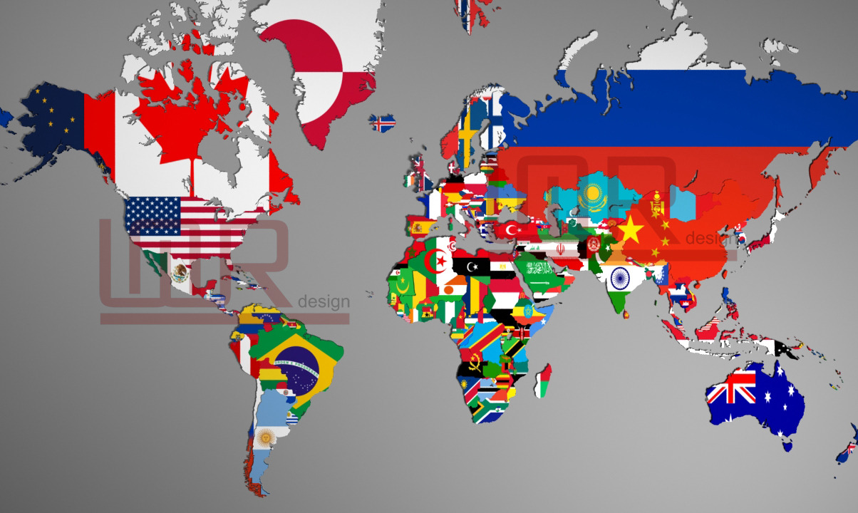 Political Map Of The World With Flags By Umurdesign Docean The Best Porn Website 0146