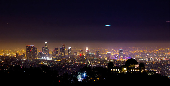 Downtown Los Angeles at Night  alt