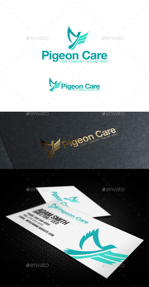 Pigeon Care Logo - Animals Logo Templates