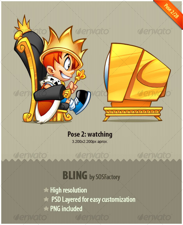 Bling Series 2/28 - Characters Illustrations