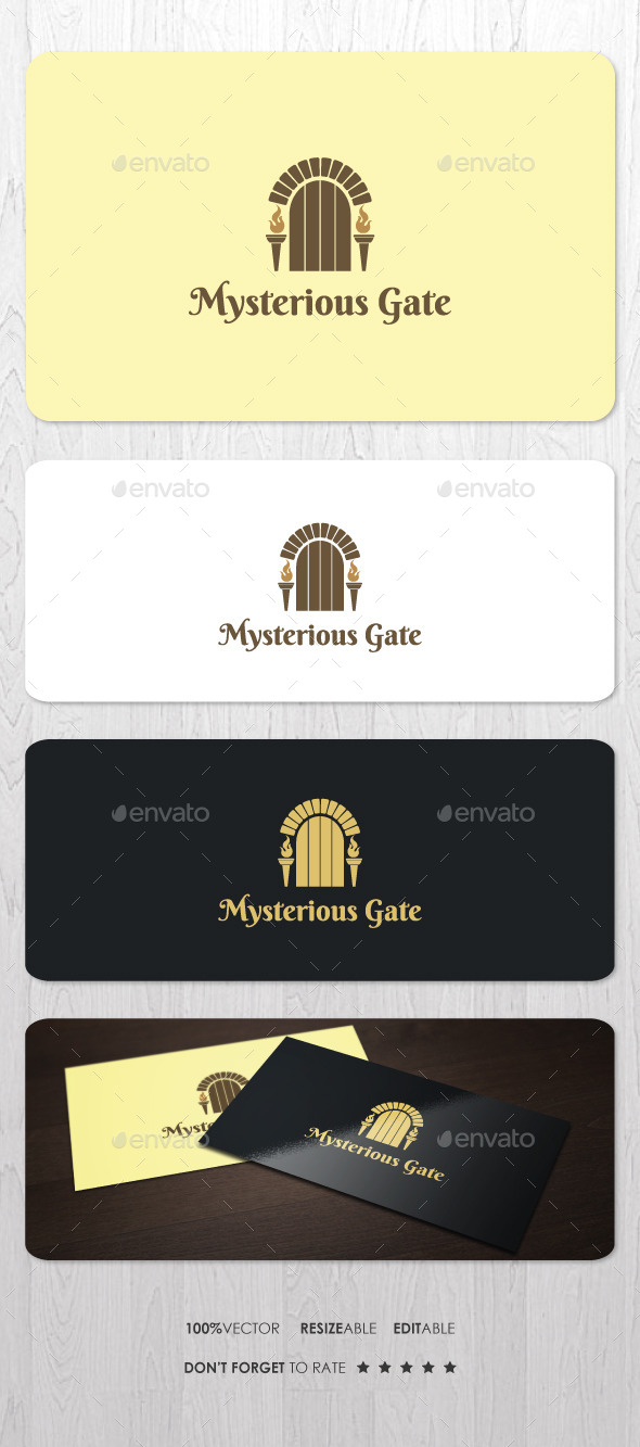 Mysterious Gate Logo - Objects Logo Templates