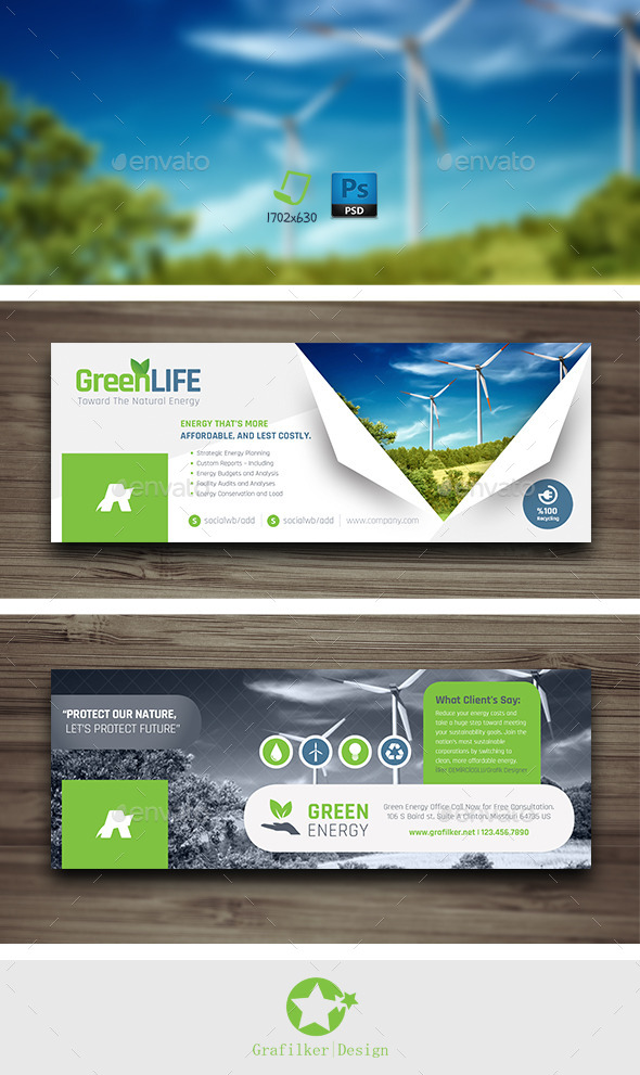 Green Energy Cover Templates - Facebook Timeline Covers Social Media