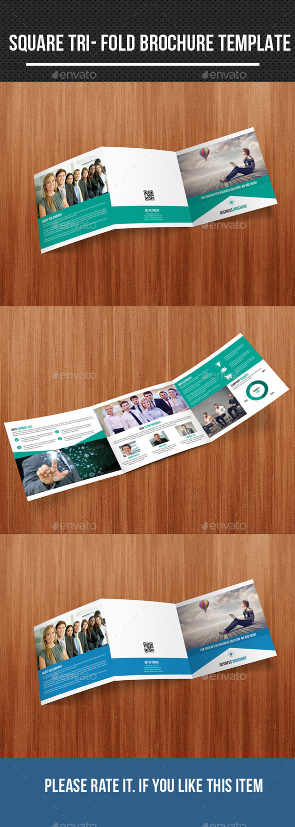 Square Tri-Fold Business Brochure - Corporate Brochures