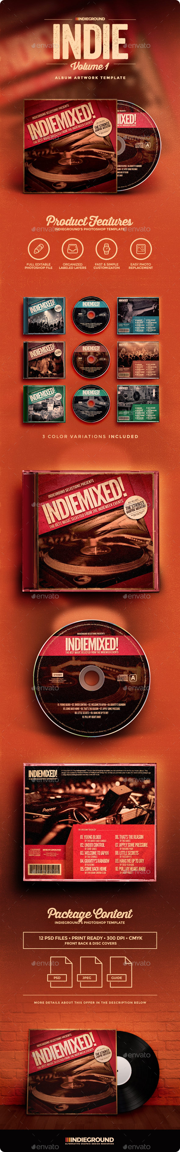 Indie CD Album Artwork - CD & DVD Artwork Print Templates