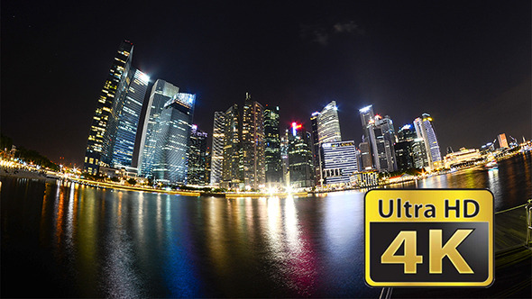 City Nightscape Singapore, Stock Footage | VideoHive